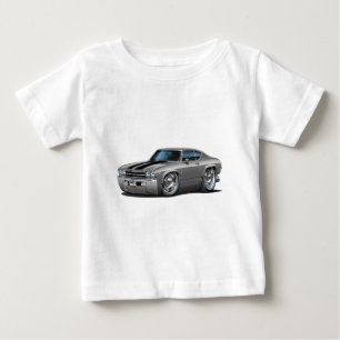 Chevelle Silber-Schwarzes Auto 1969 Baby T-shirt