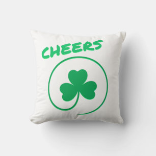 Chever Clover Kleeblatt Irish Green St Patricks Da Kissen