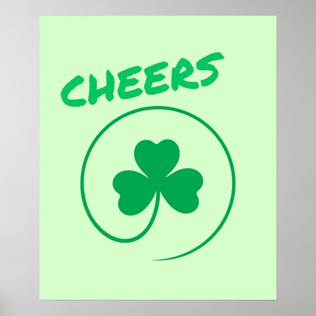 Chever Clover Kleeblatt Irish Green St Patricks Da Poster (Vorne)