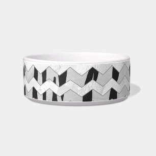Cheveron Tiger Black and White Print Napf