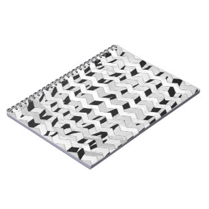 Cheveron Tiger Black and White Print Notizblock