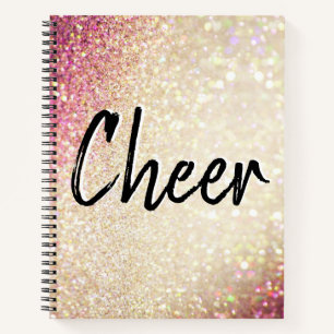 ChevNotebook   Imitate Glitzer Gold und Rosa Notizbuch