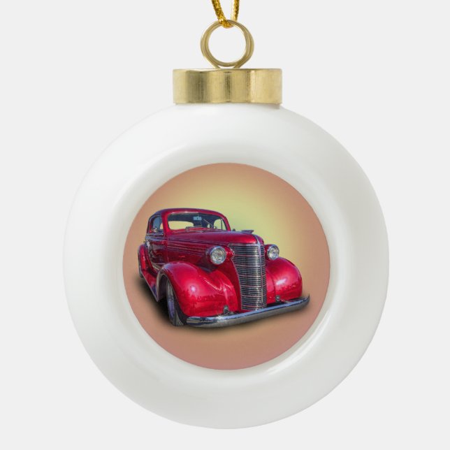 CHEVROLET 1938 KERAMIK Kugel-Ornament (Vorderseite)