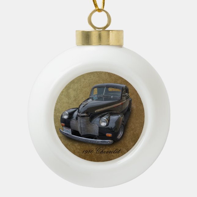 CHEVROLET 1940 KERAMIK Kugel-Ornament (Vorderseite)