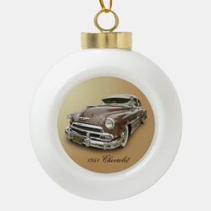 CHEVROLET 1951 KERAMIK Kugel-Ornament