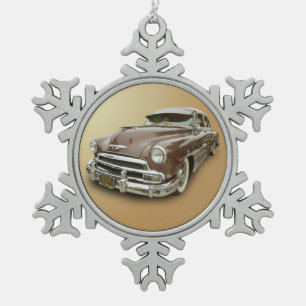 CHEVROLET 1951 SCHNEEFLOCKEN Zinn-Ornament