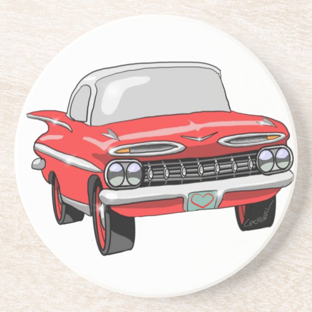 Chevrolet 1959 sandstein untersetzer (Vorne)