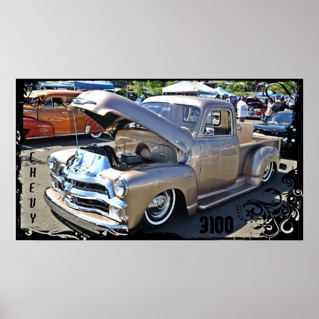 Chevrolet 3100 Lowrider Bomb Truck Poster (Vorne)