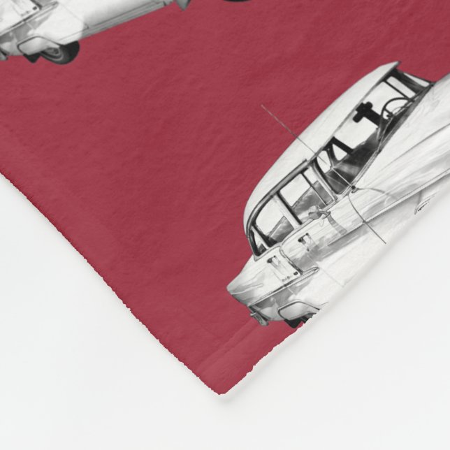 Chevrolet-Bel Air-antikes Auto-Illustration 1955 Fleecedecke (Ecke)