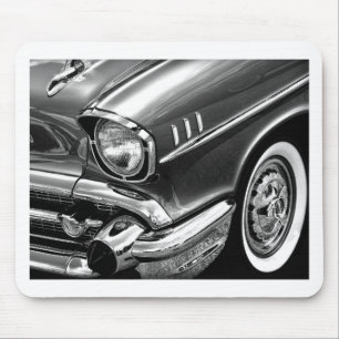 Chevrolet-Bel Air-Schwarzes 1957 u. Weiß Mousepad