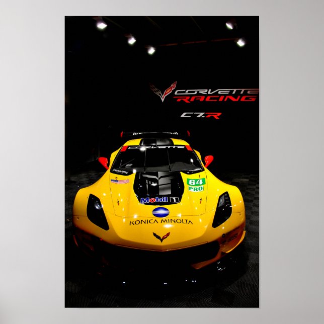Chevrolet Corvette C7.R Vorderansicht Poster (Vorne)