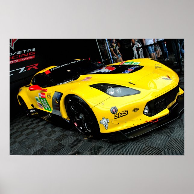 Chevrolet Corvette C7.R Vorderseite Ansicht Poster (Vorne)