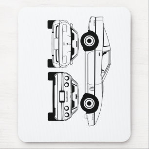 Chevrolet Corvette Diagramm 1984 Mousepad