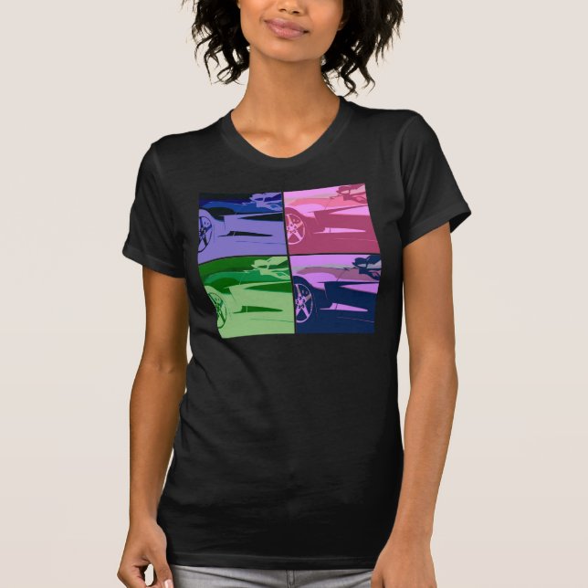 Chevrolet Corvette Pop Art T-Shirt (Vorderseite)