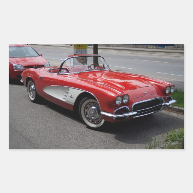 Chevrolet Corvette Rechteckiger Aufkleber (Vorderseite)