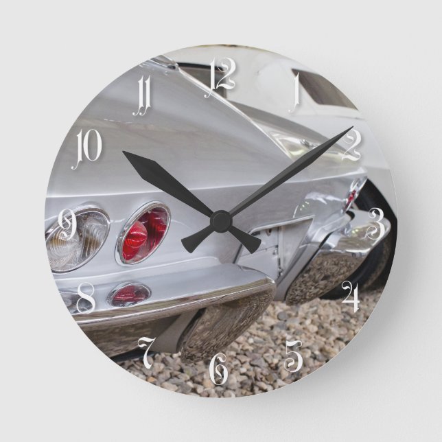 Chevrolet Corvette Runde Wanduhr (Vorderseite)