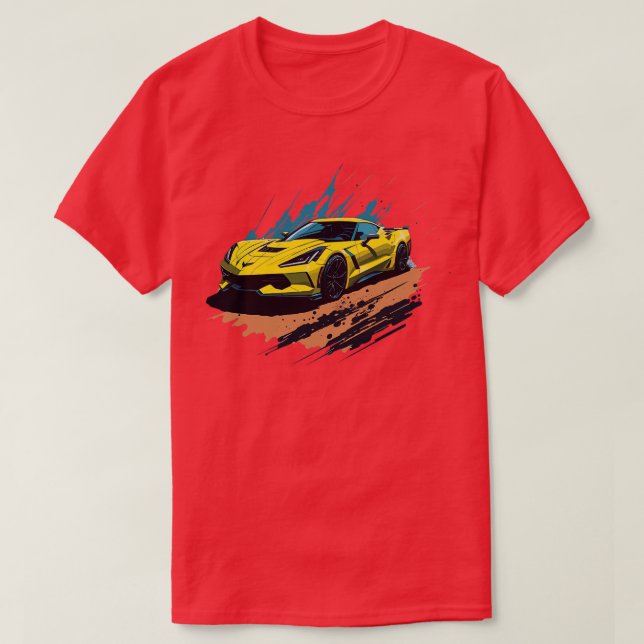 Chevrolet Corvette Stingray car T-Shirt (Design vorne)