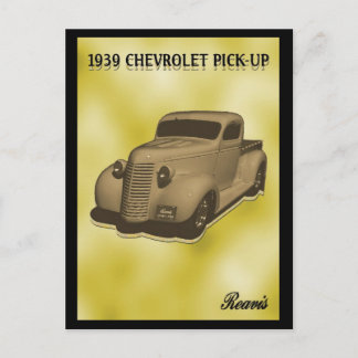 CHEVROLET-LIEFERWAGEN 1939 POSTKARTE