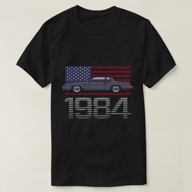 Chevrolet Monte Carlo Blue 1984 T-Shirt (Design vorne)
