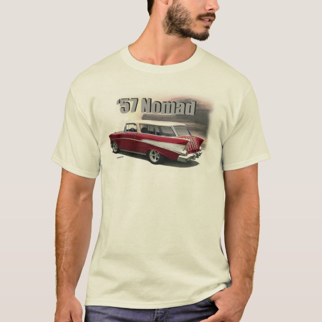 Chevrolet-NOMADE Auto-Kunst 1957 T-Shirt (Vorderseite)