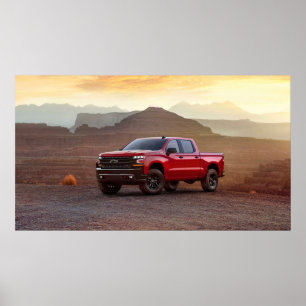 Chevrolet Silverado LT Z71 Trail Boss Crew Cab Poster