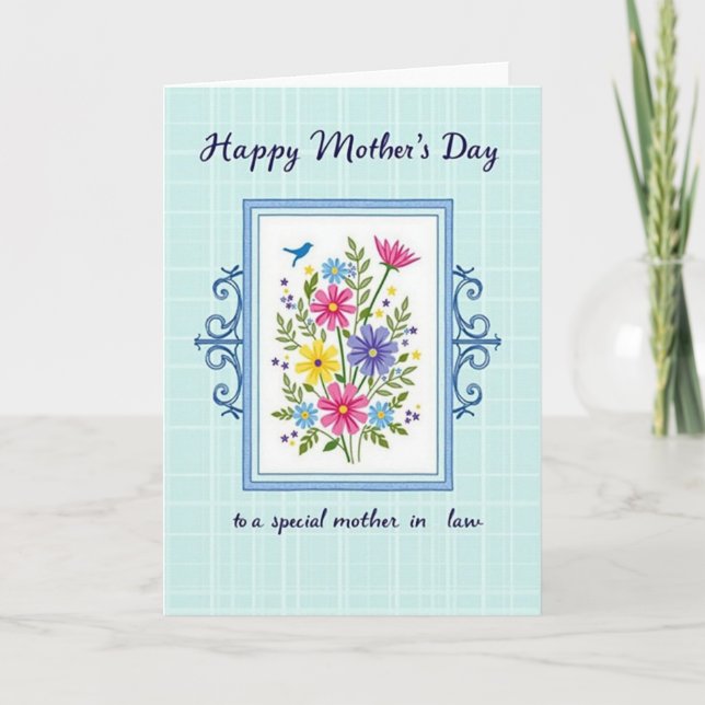 Chevron Azure Affection Card Karte (Vorderseite)