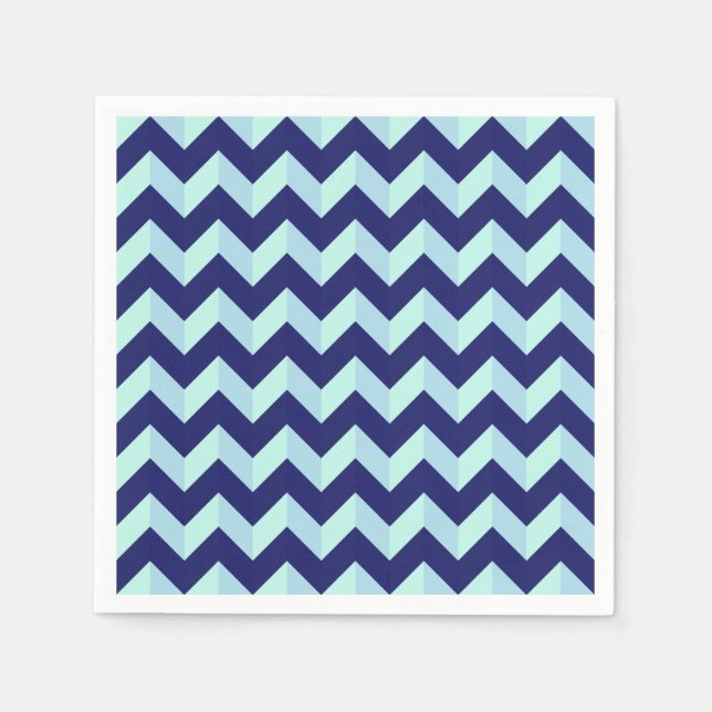 Chevron Bleu Serviette (Vorderseite)