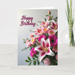 Chevron-Blumen-Charm-Karte Karte