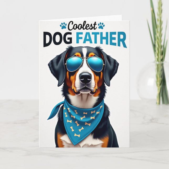 Chevron Coolster Vater Hund Karte (Vorderseite)
