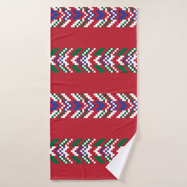 Chevron fair isle seamless pattern designallover,  badehandtuch (Badehandtuch)