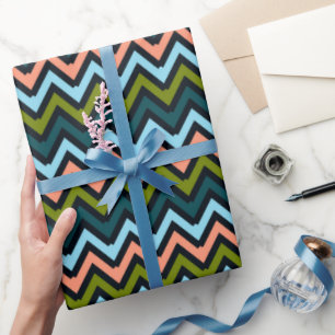 Chevron Farben  Geschenkpapier