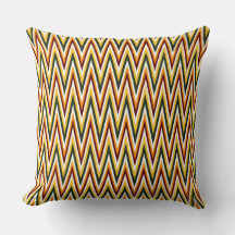 Chevron Farben Zickzack Orange, Gelb Wurfkissen