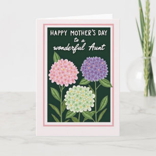 Chevron Glückliche Tante Blumenkarte Karte
