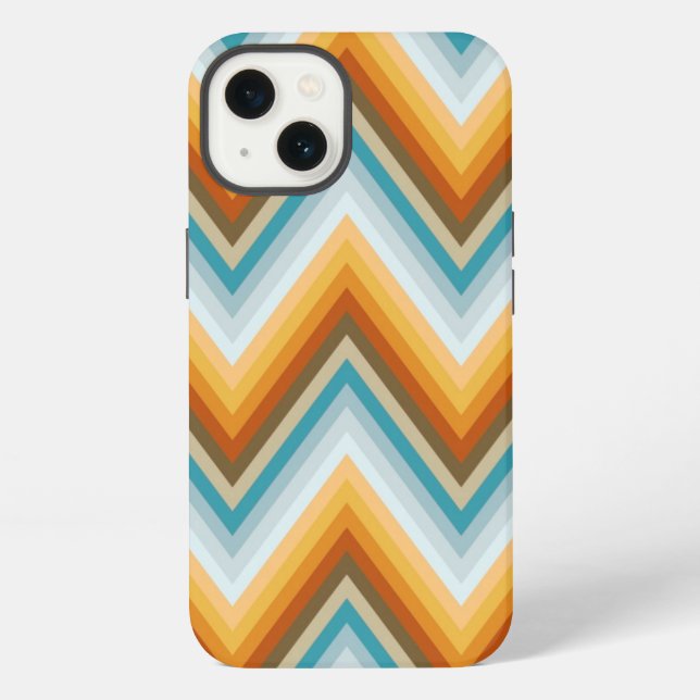 Chevron-Hintergrundmuster iPhone Hülle (Rückseite)