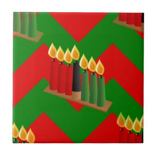 Chevron Kwanzaa Fliese