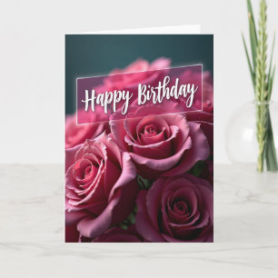 Chevron Magenta Petal Karte