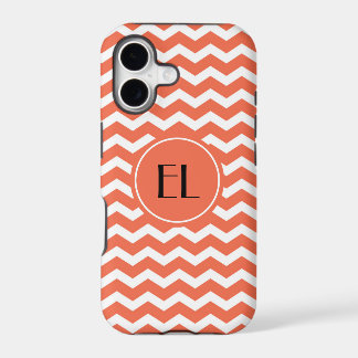 Chevron-Monogramm Tangerine/Orange iPhone-Hülle