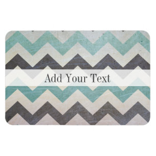 Chevron-Muster auf Metallstruktur von Shirley Tayl Magnet