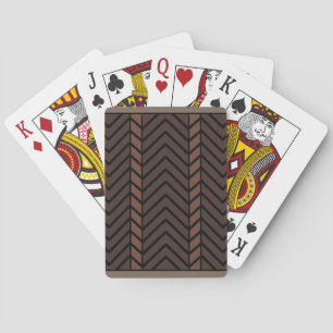 Chevron-Muster Braun Spielkarten