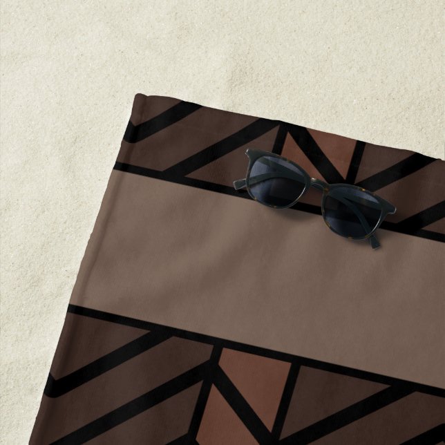 Chevron-Muster Braun Strandtuch (Beispiel)
