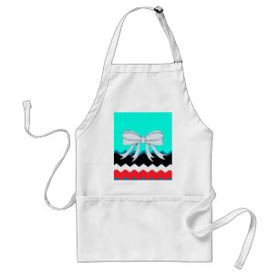 Chevron-Muster-Duschparty-Büro-Schicksal Schürze