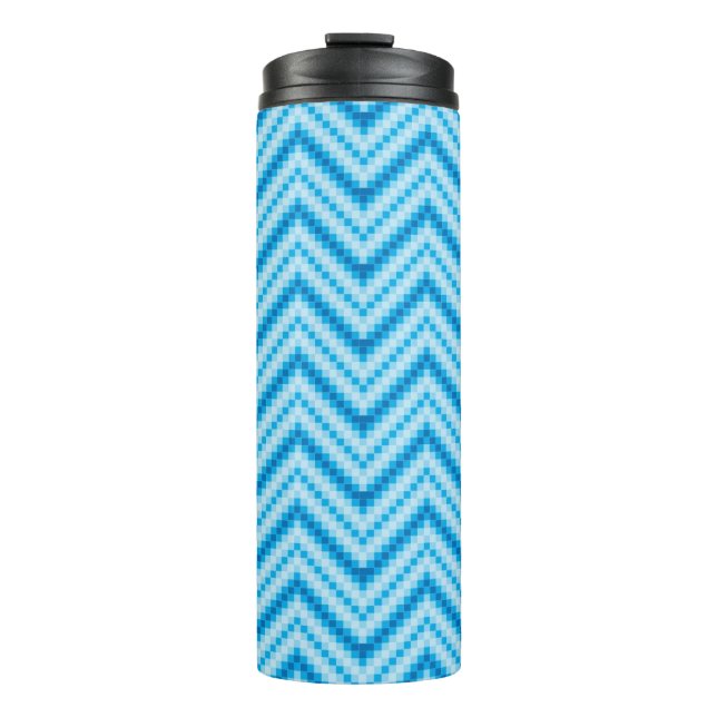 Chevron-Muster-Hintergrund Thermosbecher (Vorderseite)