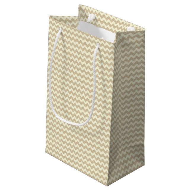 Chevron-Muster Kleine Geschenktüte (Rückseite Schrägansicht)