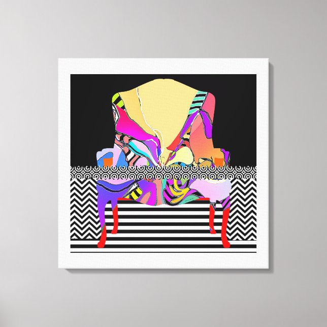 Chevron + Muster Leinwanddruck (Vorderseite)
