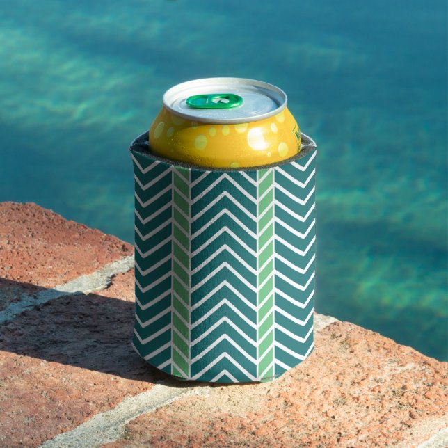 Chevron-Muster Türkis Dosenkühler (In Situ Pool)
