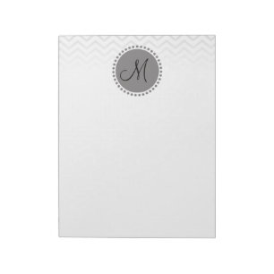 Chevron-Muster-Zickzack-Memo-Monogramm Notizblock