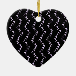 Chevron Pastel Lila Hearts Nero Noctis Ornament
