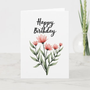 Chevron Pink Blossom Karte