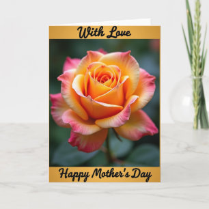 Chevron Rose Zartheitskarte Karte