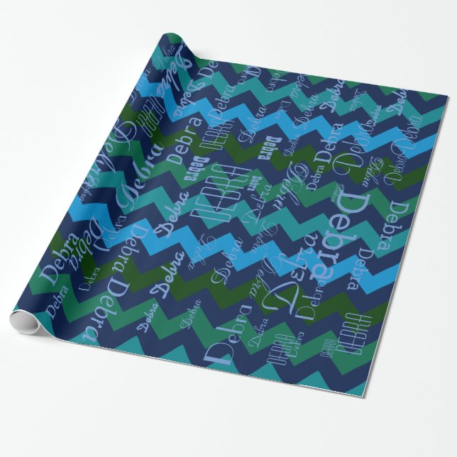 Chevron stripes: create your own pattern of names geschenkpapier (Ungerollt)